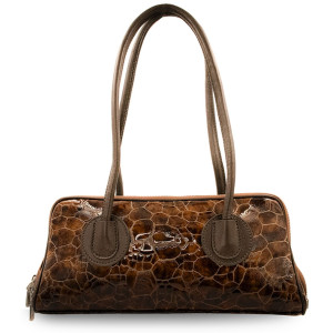 Сумка женская багет Мир Кожи 0083-303 BROWN M