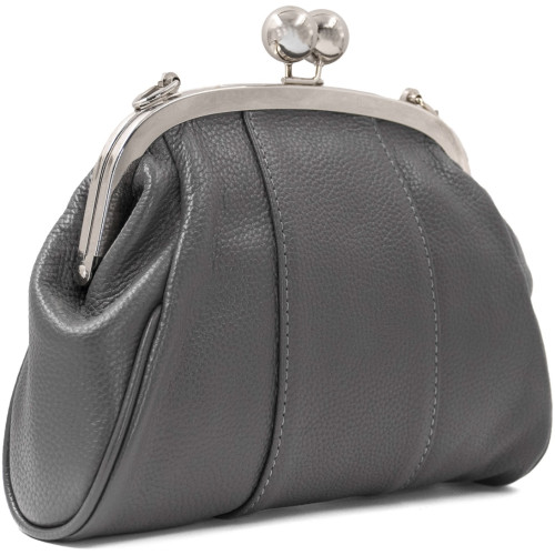 Мини-сумка женская Мир Кожи 0025-05 DARK GREY Мини-сумка женская Мир Кожи 0025-05 DARK GREY